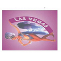 Vegas Showgirl in Purple Photo Hand Mirror (2.5" x 3.5")